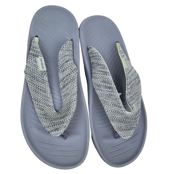 Hey Dude Mens Milo Flip Flops Sandals Comfort Slides Shoe Thong Gray Size 9 - Picture 2 of 5